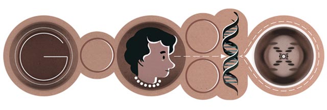 Rosalind Franklin Doodle (93. Geburtstag)